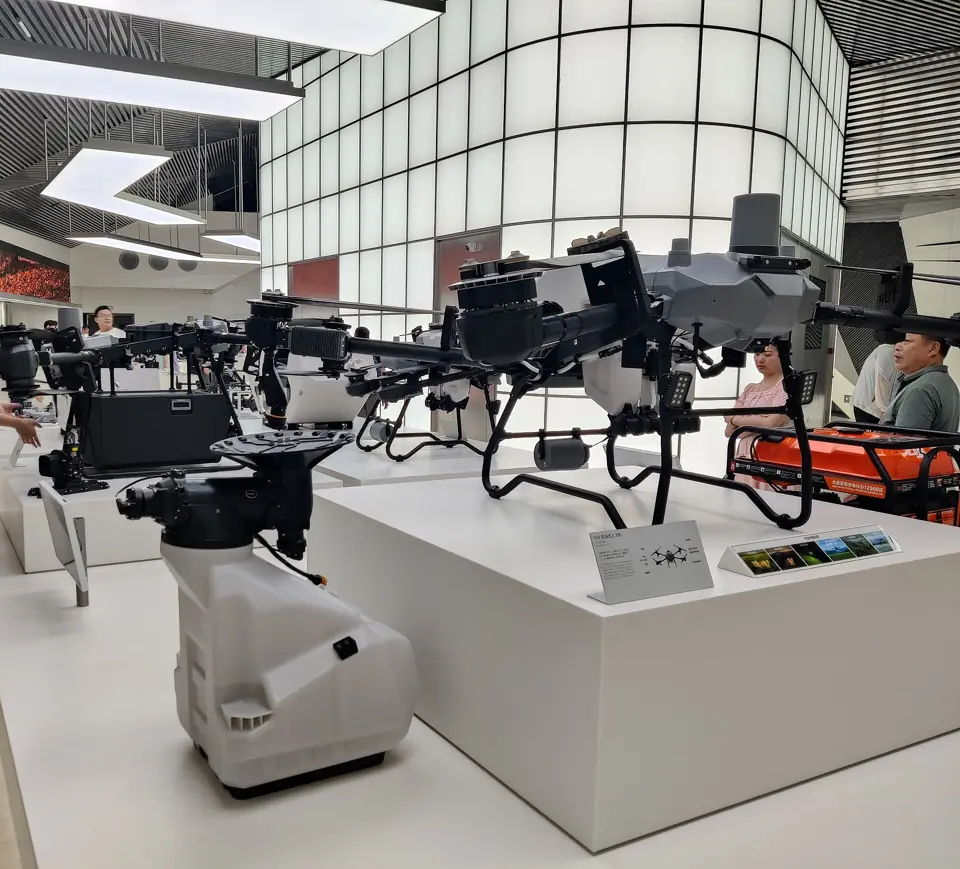 Photos show DJI Agras spray drones